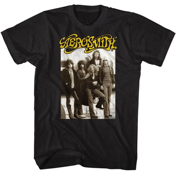 Aerosmith Germany 1977 T-Shirt Eurofest Private Jet Vintage Rock Graphic 96 - Picture 1 of 5